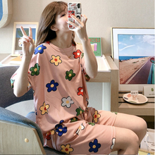 Cargar imagen en el visor de la galería, Pijama de pijama suelto lindo de manga corta de verano

