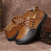 Cargar imagen en el visor de la galería, Zapatos casuales antideslizantes de cuero cosidos a mano para hombres
