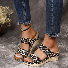 Cargar imagen en el visor de la galería, [W-Zapato] Sandalias De Cuña Con Estampado De Leopardo Para Mujer 2022
