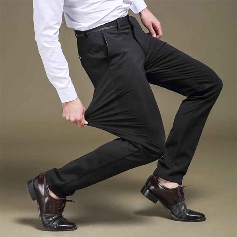 Pantalones Clásicos De Alta Elasticidad Para Hombre