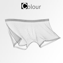 Cargar imagen en el visor de la galería, [M-Ropa Interior] Pantalones Cortos De Boxeo Transparentes Con Malla Sexy De Seda De Hielo
