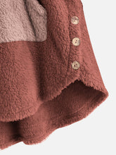 Cargar imagen en el visor de la galería, Suéter con capucha de color sólido de felpa suelta para mujer
