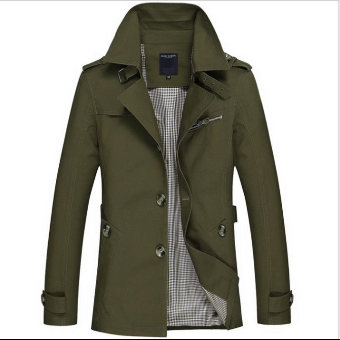 Una chaqueta de color verde(talla:M)-6