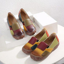 Cargar imagen en el visor de la galería, Empalme De Moda Zapatos De Cuero Suave
